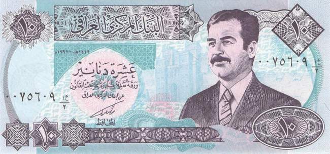 Irak p.81b 10 Dinars 1992